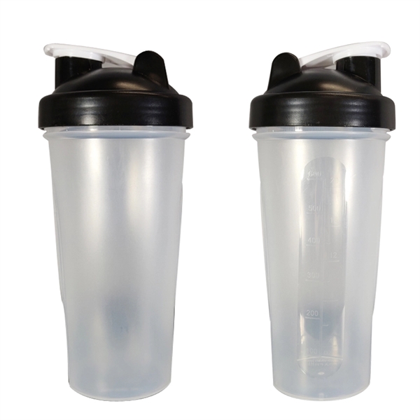 27 ounce transparent fitness shaker bottle with lid and mixing ball.... from ASI 31978 Admanline
