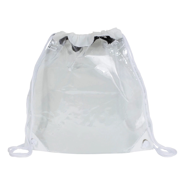 Stadium friendly clear vinyl backpack with cinch closure.... from ASI 62660 Innovation Line