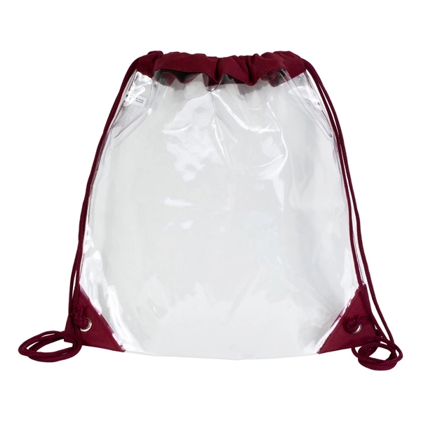 Stadium friendly clear vinyl backpack with cinch closure.... from ASI 62660 Innovation Line