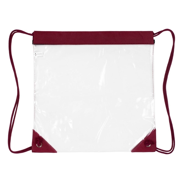 Stadium friendly clear vinyl backpack with cinch closure.... from ASI 62660 Innovation Line