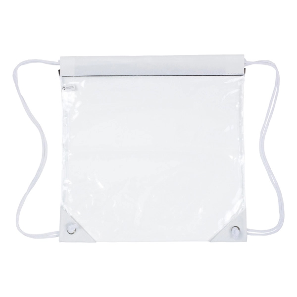 Stadium friendly clear vinyl backpack with cinch closure.... from ASI 62660 Innovation Line