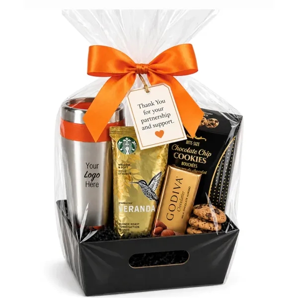 Godiva, Coffee, Cookie and Tumbler Gift Basket... from ASI 89971 Stuff A Mug