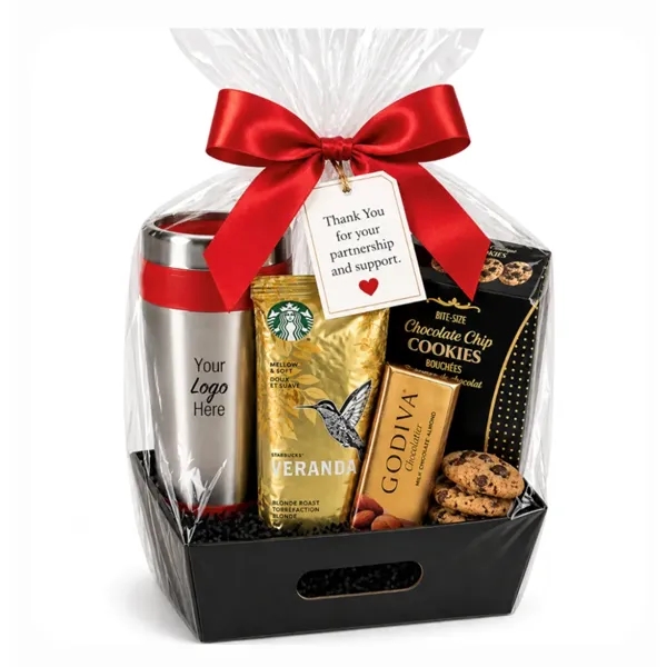 Godiva, Coffee, Cookie and Tumbler Gift Basket... from ASI 89971 Stuff A Mug