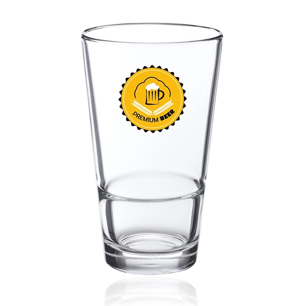 16 oz. stackable pint glasses with clear thick wall.... from ASI 39552 BEL Promo