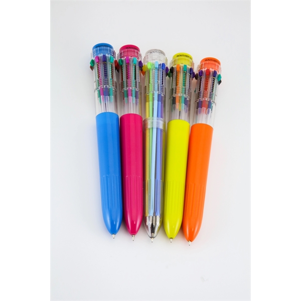 Multi-colored ballpoint pen with 10 different ink colors to choose from... from ASI 98760 Yafa Line, Inc. / Yafa® MonteVerde® Yafaline