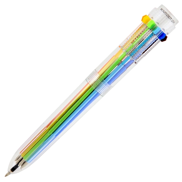 Multi-colored ballpoint pen with 10 different ink colors to choose from... from ASI 98760 Yafa Line, Inc. / Yafa® MonteVerde® Yafaline