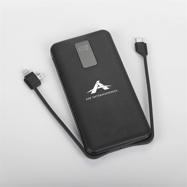 5 11/16" x 3" x 1/2" 10000mAh Powebank with dual fold-out... from ASI 91435 Tomax USA / Tomax