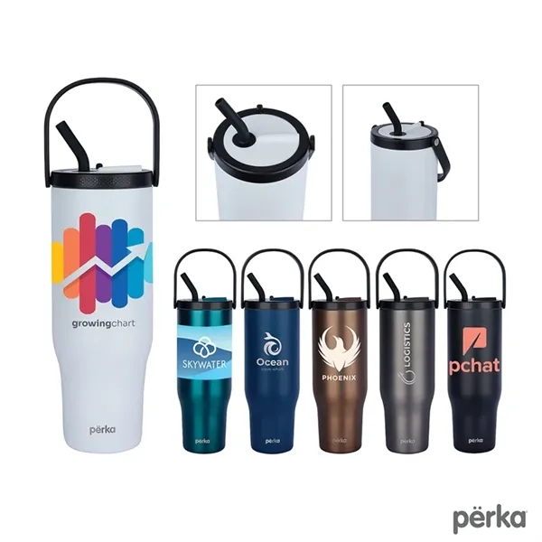 Perka® Reginald 30oz. Recycled Vacuum Insulated Travel Tu...... from ASI 67866 Logomark/Valumark