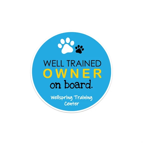 4.25" diameter Circle Decal, made in the USA from vinyl with... from ASI 54040 Fey Promo