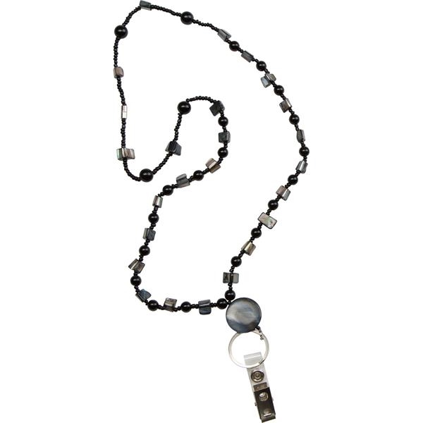 Beaded neck lanyard with split key ring only with 30" in... from ASI 54100 Fields Manufacturing Inc / Fields