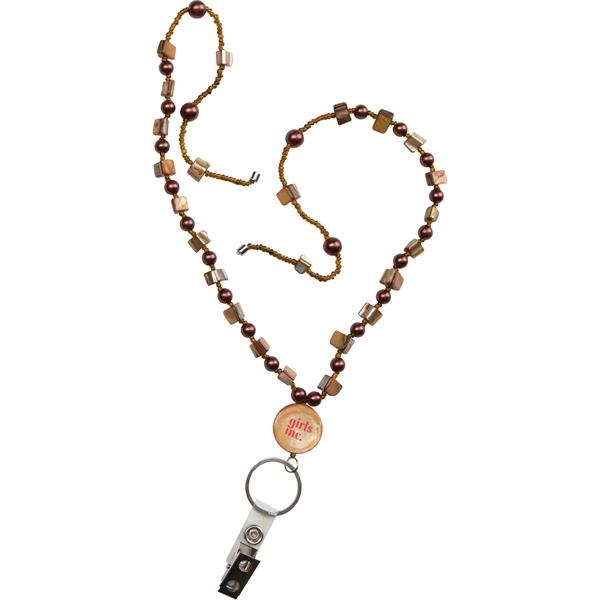 Beaded neck lanyard with split key ring only with 30" in... from ASI 54100 Fields Manufacturing Inc / Fields