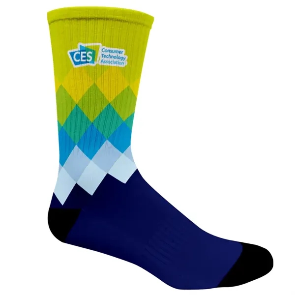 Fully sublimated socks, made in the usa, 5-10 day lead time,... from ASI 67557 LimeLight Ent