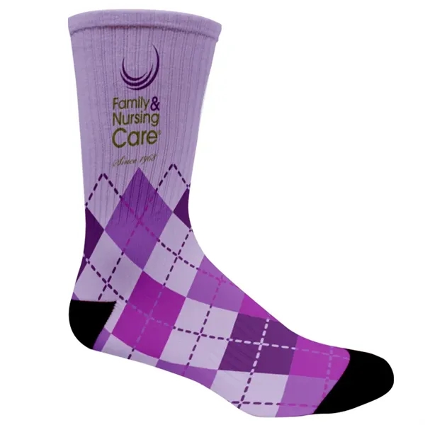 Fully sublimated socks, made in the usa, 5-10 day lead time,... from ASI 67557 LimeLight Ent