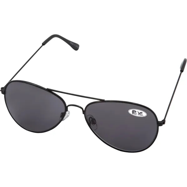 Aviator style sunglasses with black metal frame and ultraviolet protection.... from ASI 54100 Fields Manufacturing Inc / Fields