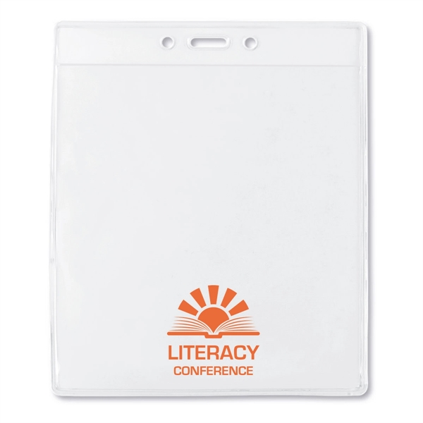 Event-size vinyl badge holders feature one large vertical pocket - perfect... from ASI 79898 Promovision / PROMOVISION