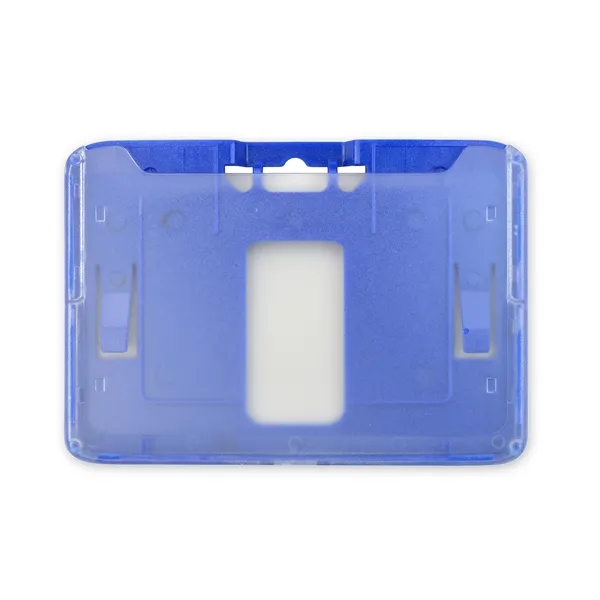 Durable, rigid plastic, credit card size badge holders protect smart cards... from ASI 79898 Promovision / PROMOVISION