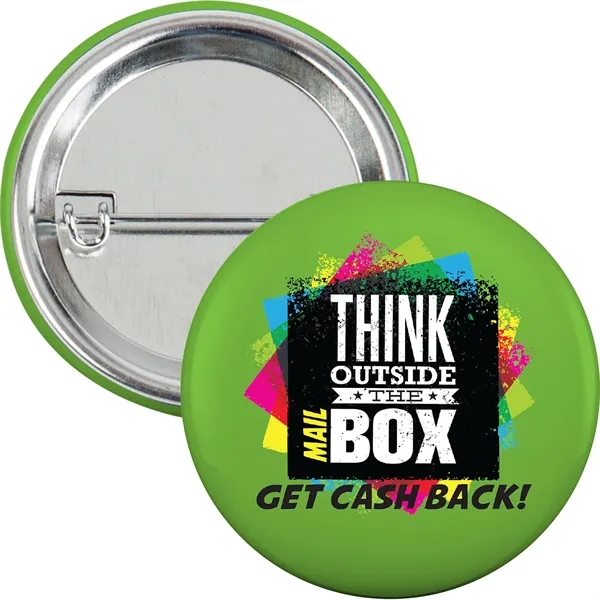 Round laminated button (2 1/4") with safety pin back... from ASI 54100 Fields Manufacturing Inc / TargetLine®