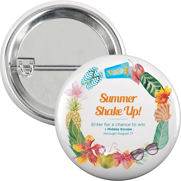 Round laminated button (2 1/2") with safety pin back... from ASI 54100 Fields Manufacturing Inc / TargetLine®