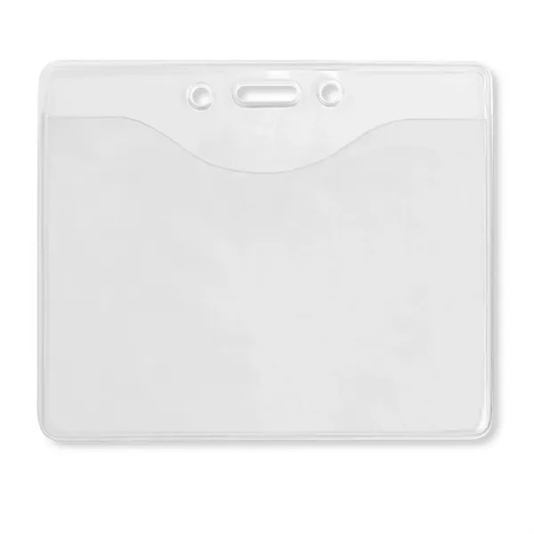 Premium convention-size vinyl badge holders feature standard slot and chain holes... from ASI 79898 Promovision / PROMOVISION