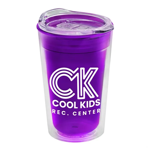14 oz. Transparent Sentinel Tumbler with Clear Slide-Lid. Double-Wall insulated Tumbler... from ASI 40480 Koozie Group