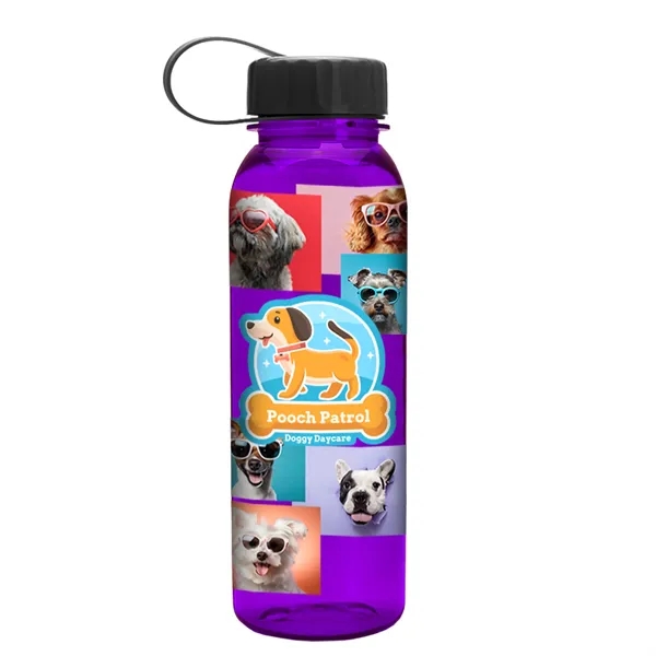 Garyline® Flat-Sided Tritan® Bottle with Tethered Lid - 2...... from ASI 40480 Koozie Group