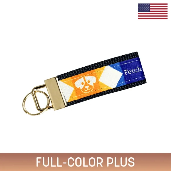 Item #KFS03-164-GD 3" Sublimated Key Strap w/ Gold-Colored Hardware