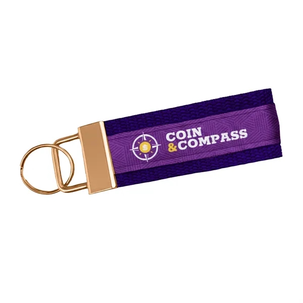 Item #KFT03-164-GD 3" Sublimated Key Strap with Gold-Colored Hardware