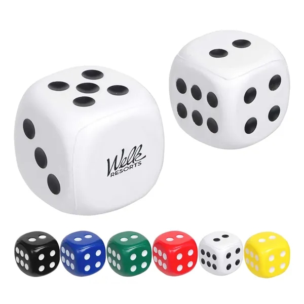 Dice shaped stress reliever made of PU foam.... from ASI 63549 Jornik Manufacturing Corp