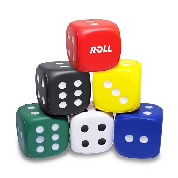Dice shaped stress reliever made of PU foam.... from ASI 63549 Jornik Manufacturing Corp