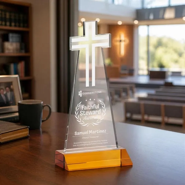 Crafted from premium optical crystal, this elegant Cross Award features a... from ASI 84592 St Regis Group / St Regis