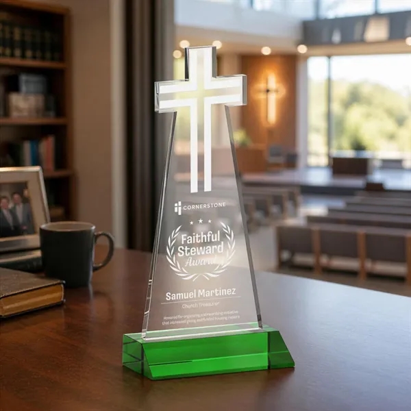 Crafted from premium optical crystal, this elegant Cross Award features a... from ASI 84592 St Regis Group / St Regis