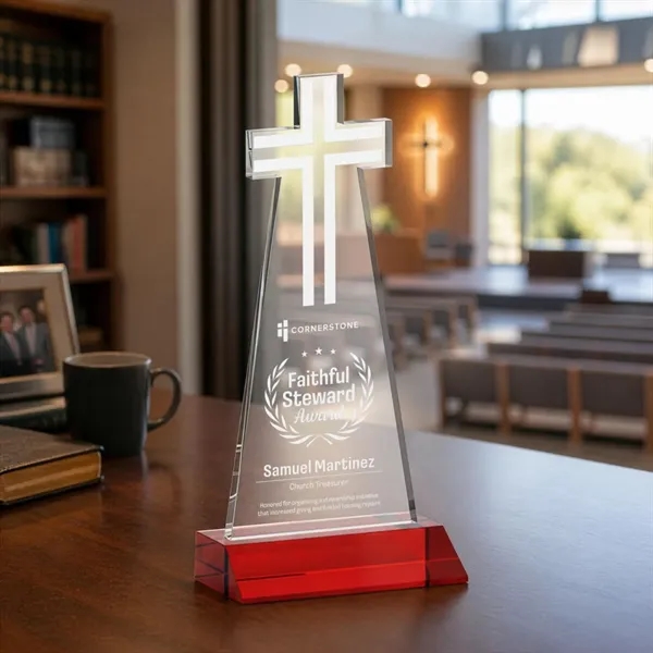 Crafted from premium optical crystal, this elegant Cross Award features a... from ASI 84592 St Regis Group / St Regis
