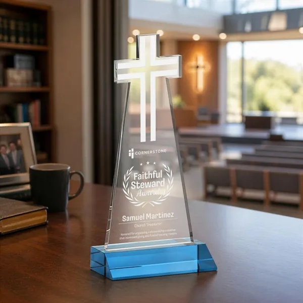 Crafted from premium optical crystal, this elegant Cross Award features a... from ASI 84592 St Regis Group / St Regis