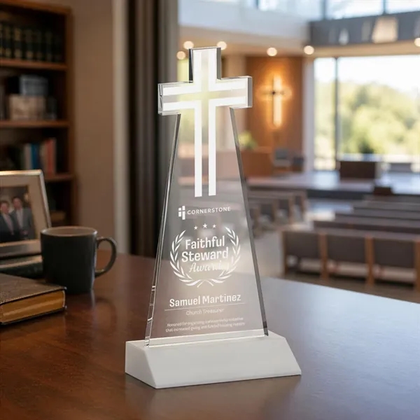 Crafted from premium optical crystal, this elegant Cross Award features a... from ASI 84592 St Regis Group / St Regis