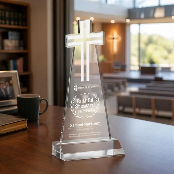 Crafted from premium optical crystal, this elegant Cross Award features a... from ASI 84592 St Regis Group / St Regis