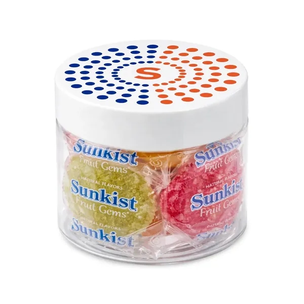Brighten your promotion with this jar of individually wrapped Sunkist Fruit... from ASI 55583 GMG Pen