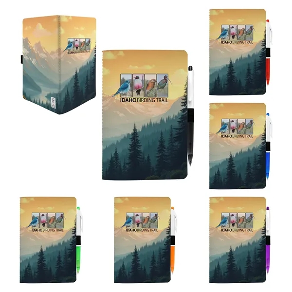 5" x 7" Sewn Paper Cover Notebook with Pen... from ASI 30208 A P Specialties / AP Specialties