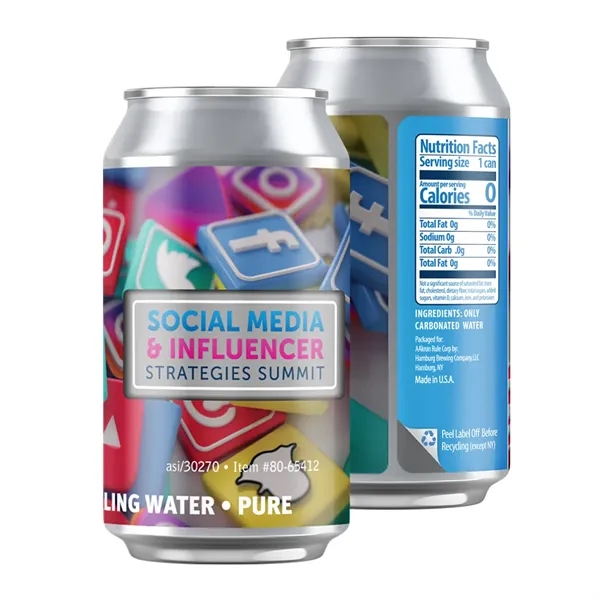 12 oz. Sparkling Canned Water, Full Color Digital... from ASI 30270 Aakron Line