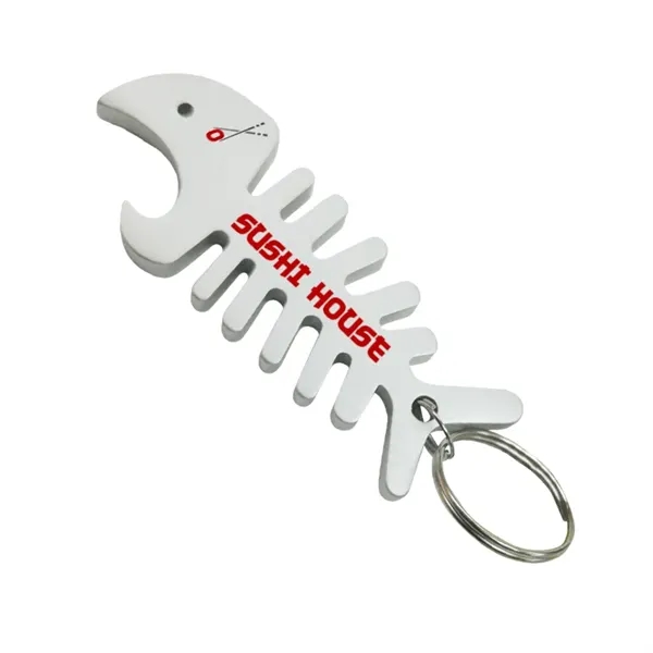 3" Big Fish Bone keychain, bottle opener and cord winder.... from ASI 63549 Jornik Manufacturing Corp / Jornik