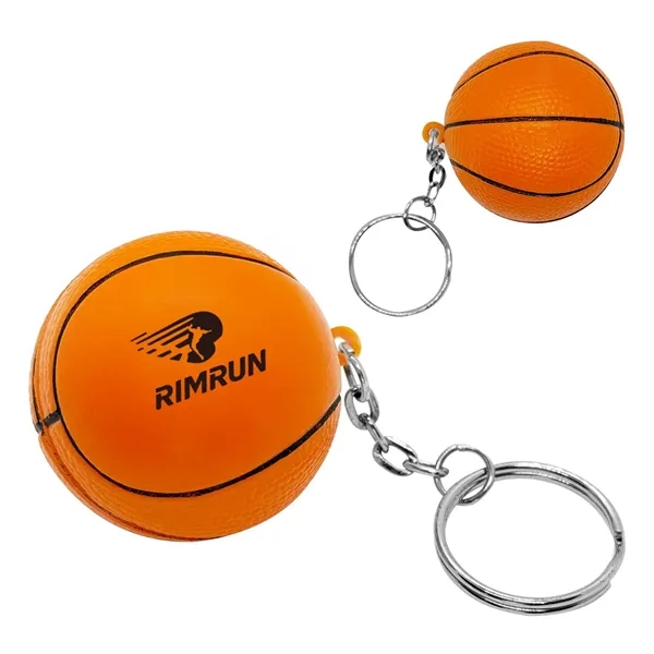 Item #JK-3897 Basketball Stress Reliever Keychain