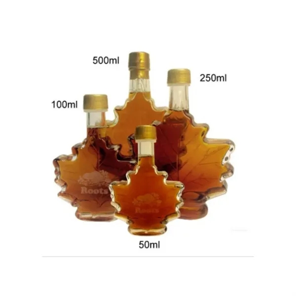 Item #MS-L100 100ml Maple Syrup In Leaf Bottle