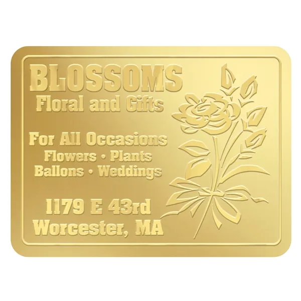 Item #399209 Rectangle Embellished Foil Roll Seal