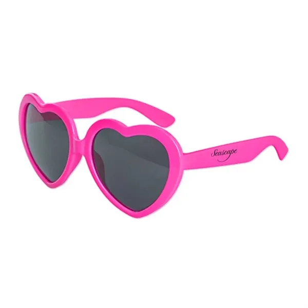 Sunglasses with heart-shaped frames and UV400 lenses.... from ASI 63549 Jornik Manufacturing Corp