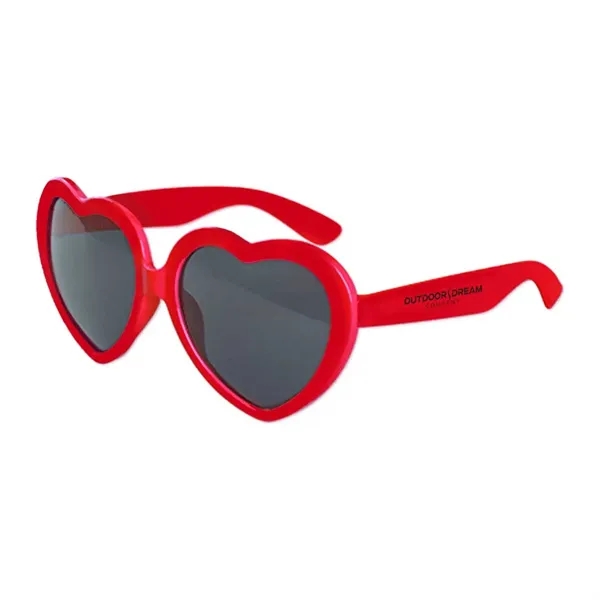 Sunglasses with heart-shaped frames and UV400 lenses.... from ASI 63549 Jornik Manufacturing Corp