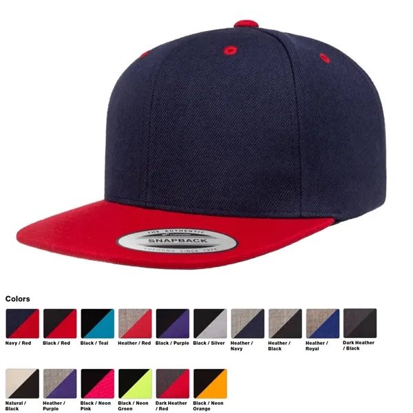 2-tone Flexfit premium snapback cap with wool blend and bold imprint... from ASI 72657 Active Life Promo / Active Life