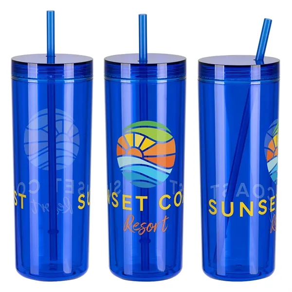 16 oz Recycled Acrylic Straw Tumbler... from ASI 36730 Ariel Premium Supply Inc
