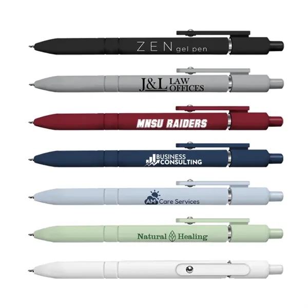 ZEN Soft Touch Rubberized Hybrid Ink with Fidget Ball Clip... from ASI 67675 Liqui-Mark Corp