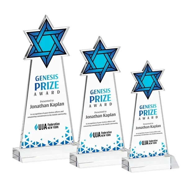 Item #AWARD AWV431 Star of David VividPrint™ Award - Clear