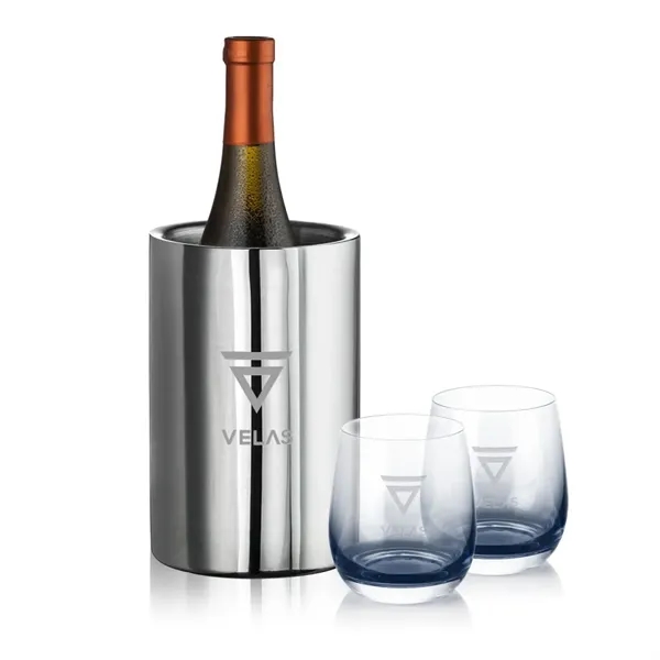 Item #SST8011-SS Jacobs Wine Cooler & Soudan Smoke Stemless Wine