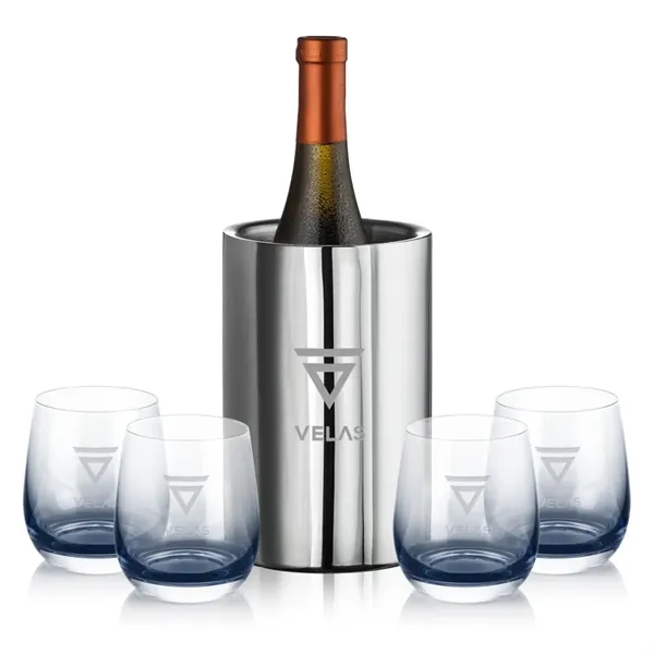 Item #SST8011-SS Jacobs Wine Cooler & Soudan Smoke Stemless Wine